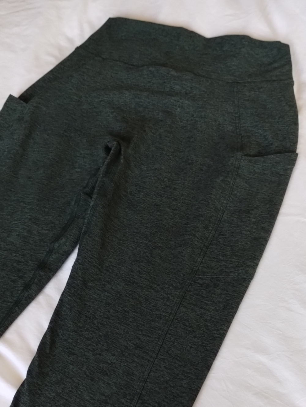 Bombshell V Back High-Waist Leggings Hunter Green XL - Picture 9 of 16